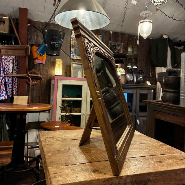 India Mango wood carving frame mirror　インド　マンゴーウッドカービングフレームミラー　スタンドミラー　ウォールミラー　木製　アンティーク　壁掛け　鏡 |  | 03