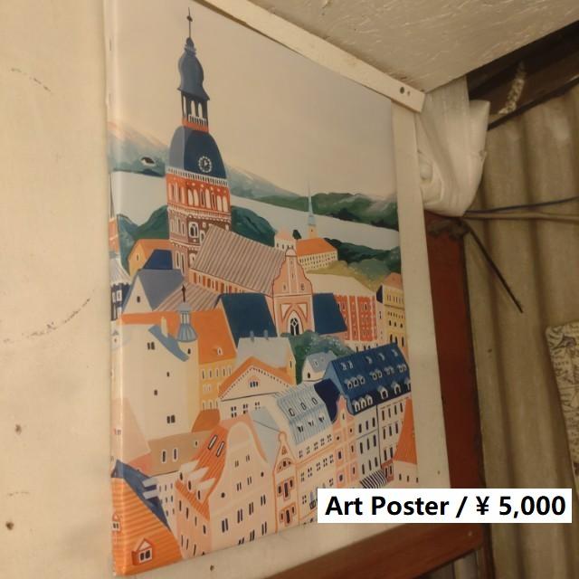 TOPANGA Zakka 地中海アートポスター　ラトビアリーガ　インテリア　壁掛け　置き型　空間演出　アート　　 | 