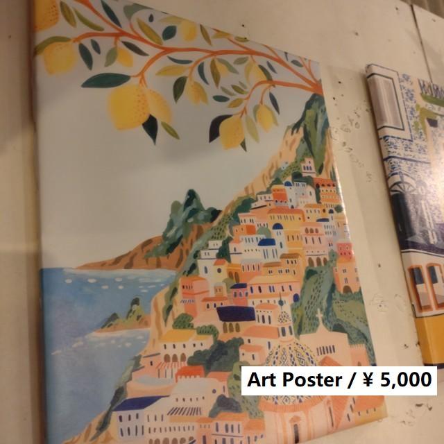 TOPANGA Zakka 地中海アートポスター　イタリア　アマルフィ　インテリア　壁掛け　置き型　空間演出　アート　　 | 