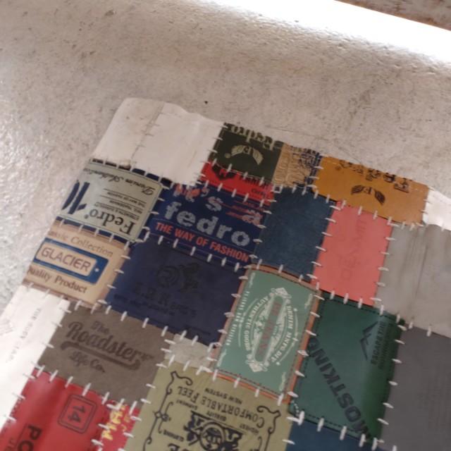 TOPANGA Homefurnishing　デニムレザーパッチラグマット　ベージュカラー　50×80cm　玄関マット　ラグマット　本革　牛革 |  | 02