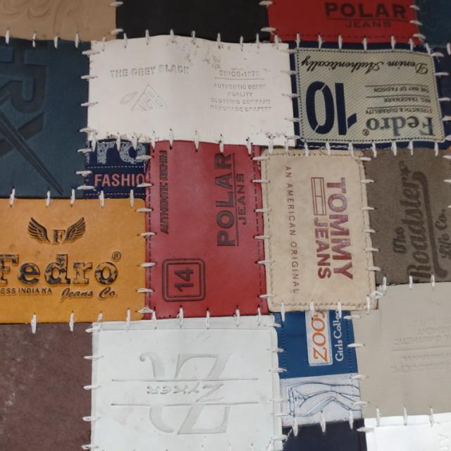 TOPANGA Homefurnishing　デニムレザーパッチラグマット　ベージュカラー　50×80cm　玄関マット　ラグマット　本革　牛革 |  | 07