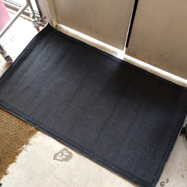 TOPANGA Homefurnishing　デニムレザーパッチラグマット　ベージュカラー　80×140cm　玄関マット　ラグマット　本革　牛革 |  | 11