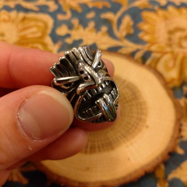 TOPANGA Jewelry  Hawaiian Tiki Ring Size 21　Ring　Accessory　Present　Simple　Vintage　Antique |  | 07