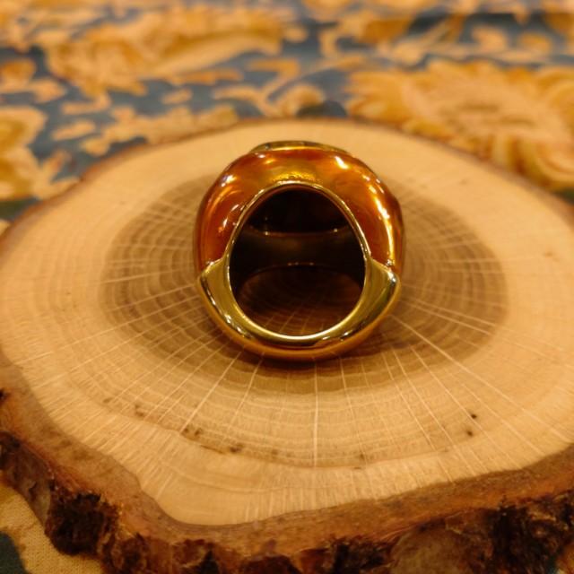 TOPANGA Jewelry 　Cabochon Cut Tiger ’s　Eye Ring　Ring Size 12　Ring　Accessory　Present　Simple　Vintage　Antique |  | 04
