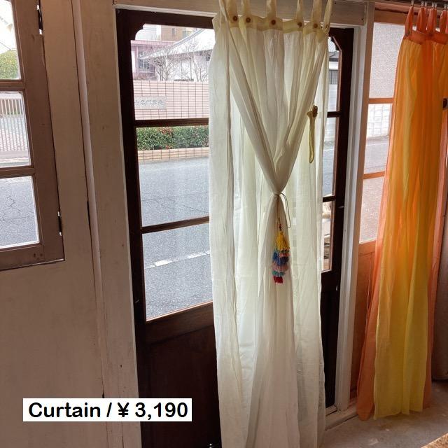 ダブルガーゼカーテン ホワイト 100×178cm : 輸入雑貨屋 BON ETO