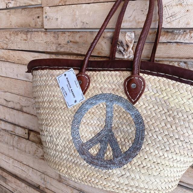 morocco basket レザーハンドル L&Pバスケット : 輸入雑貨屋 BON ETO 