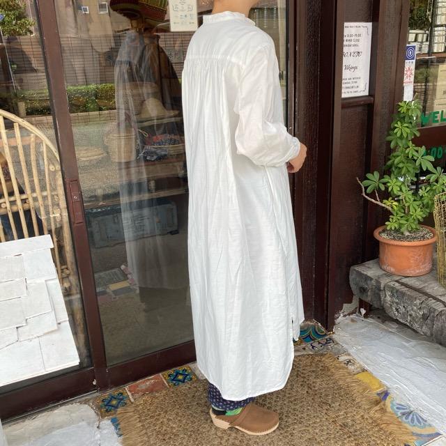 ICHI ICHI（イチ）オックスコットンシャツワンピース ホワイト : 輸入 