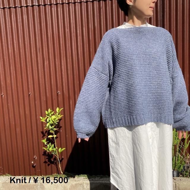 ICHI Antiquites ICHI Antiquite's バルーンニットプルオーバー ブルー