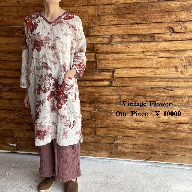 Topanga Lady S ヴィンテージフラワ ワンピース レッド I4 Top Flower10 輸入雑貨屋 Bon Eto Vikings 通販 Yahoo ショッピング