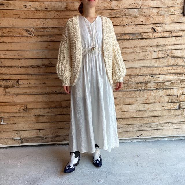 TOPANGA Lady's ハンドメイドルーズニットカーディガン アイボリー