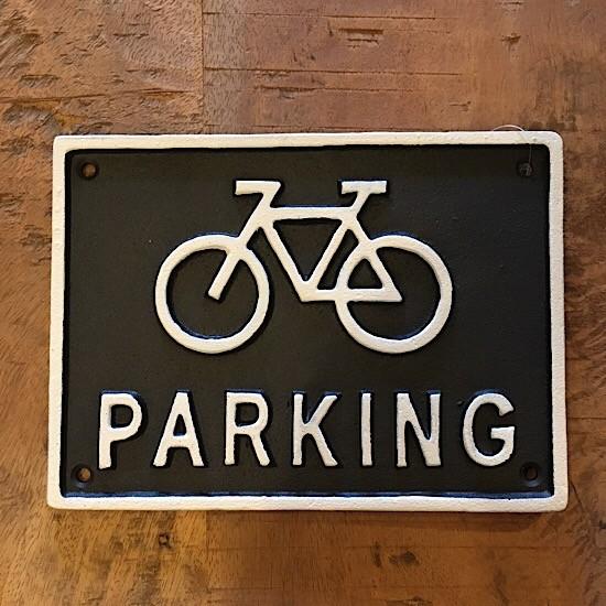 アイアンサインプレート Bicycle parking/ブラック : 輸入雑貨屋 BON