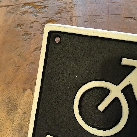 アイアンサインプレート Bicycle parking/ブラック : 輸入雑貨屋 BON