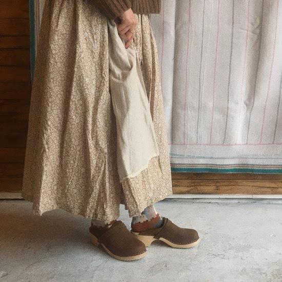 ICHI（イチ） フラワープリントラップスカート ベージュ : i5-ichi  