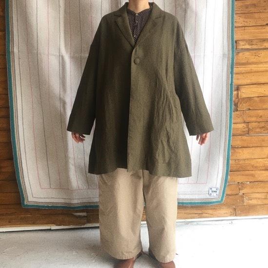 Izabella…◇蚤の市　カーキ　38 coat-13001 撥水 ステンカラーコート ベージュ カーキ | L