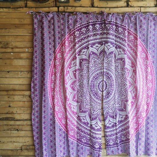 マンダラカーテン 110x180cm パープル : 輸入雑貨屋 BON ETO Vikings