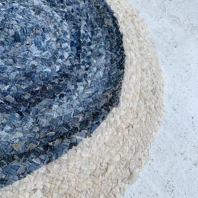 TOPANGA Homefurnishing　リサイクルデニムウィービングラウンドラグマット　80×80cm |  | 02