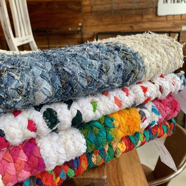 TOPANGA Homefurnishing　リサイクルデニムウィービングラウンドラグマット　80×80cm |  | 06