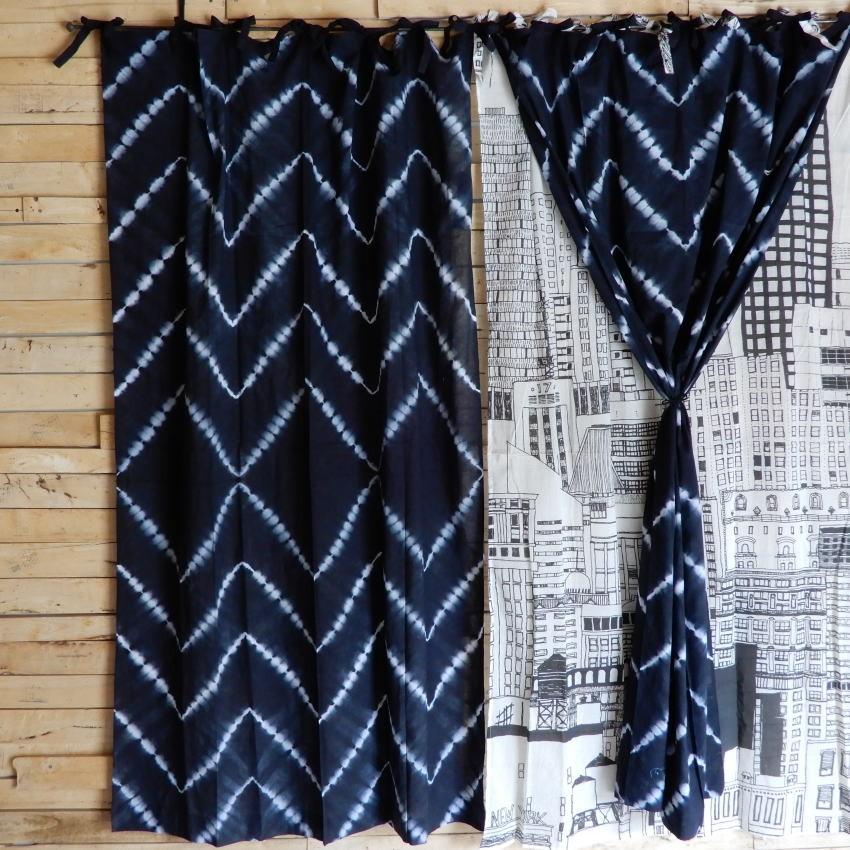 22新春福袋 Topanga Shibori Curtain シボリカーテン W110xh180cm 黒 レースカーテン Www Barullo Com Uy
