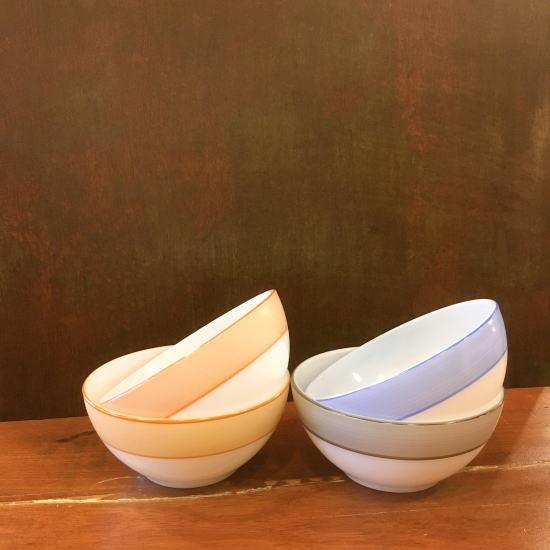 美品　希少　グラスベイク　ピンクダイヤモンド　ボウル　4個セット　ミルクガラス 美品 希少 グラスベイク ピンクダイヤモンド ボウル 4個セット