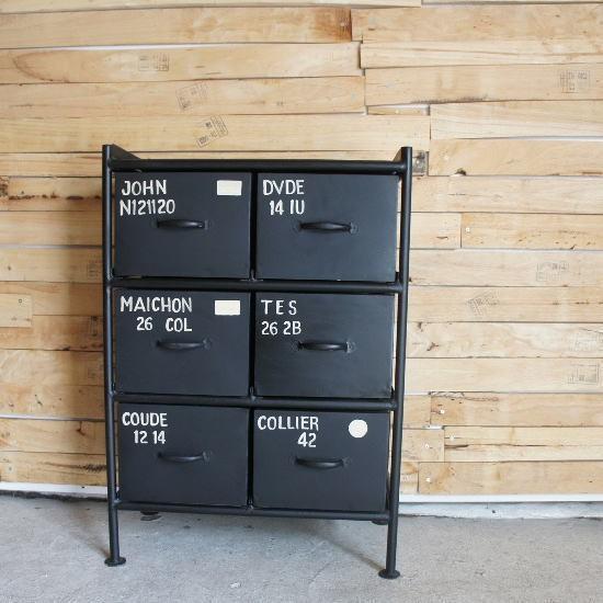 6引き出し付きスチールチェスト（送料無料）（代引き発送不可） : 輸入