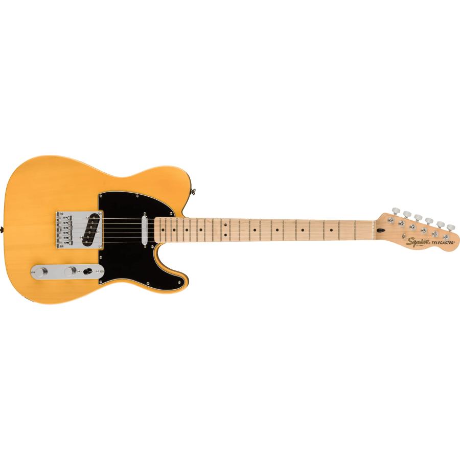 Squier by Fender エレキギター Affinity Series? Telecaster? Maple Fingerboard Black Pickguard Butterscotch Blonde ソフトケース付き