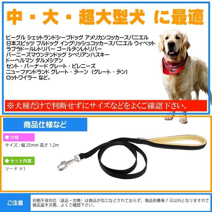 犬 リード ファープラスト デイトナ G 幅25mm長1.2m 黒 ペット用品 ferplast DAYTONA 持ち手握りやすい柔らかパッド Fa5268｜absolute｜05