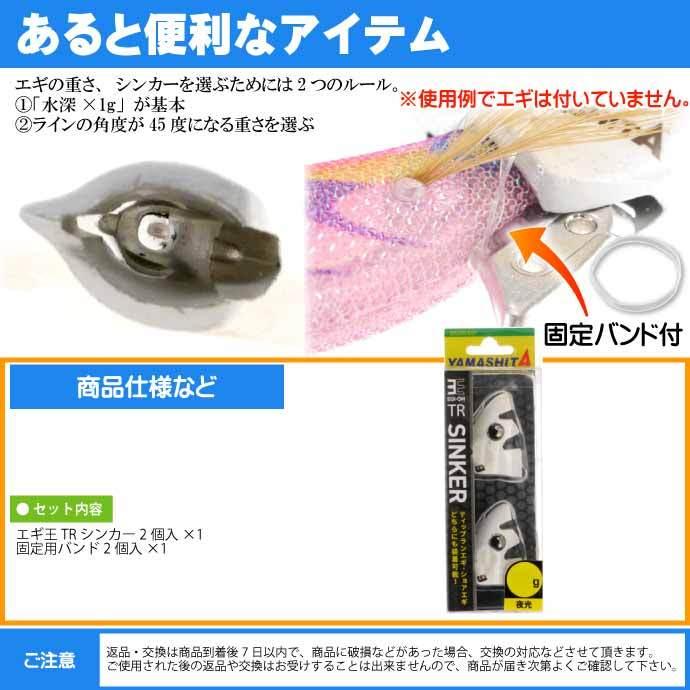 エギ王 TRシンカー 30g F 夜光 エギ後付けオモリ 2個入 YAMASHITA