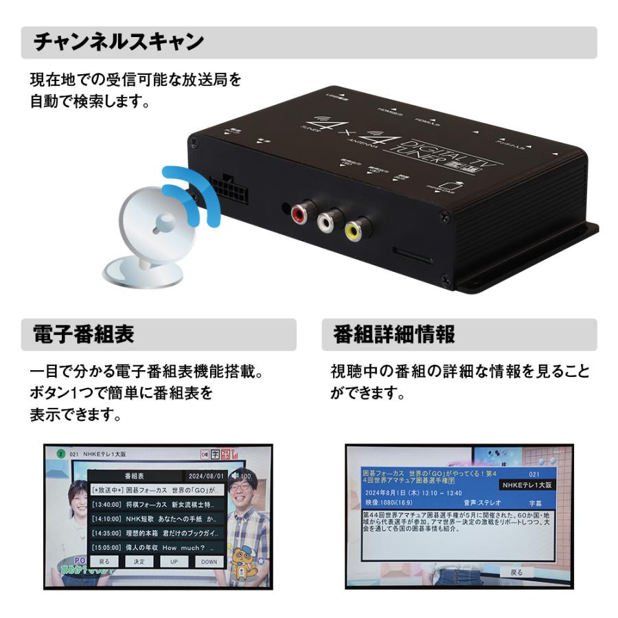 地デジチューナー フルセグ HDMI入力出力機能付 FT44H ワンセグ フルセグ自動切換え 4×4 車載用TV テレビチューナー max425 | ブランド登録なし | 08