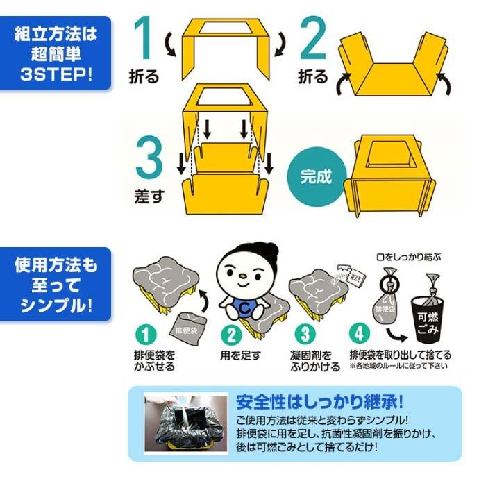 携帯トイレ 車内用緊急トイレ 高速道路などで活躍 M-POT 高速道路での渋滞時のトイレとして便利 固めて臭わない簡易トイレ max58 | ブランド登録なし | 03