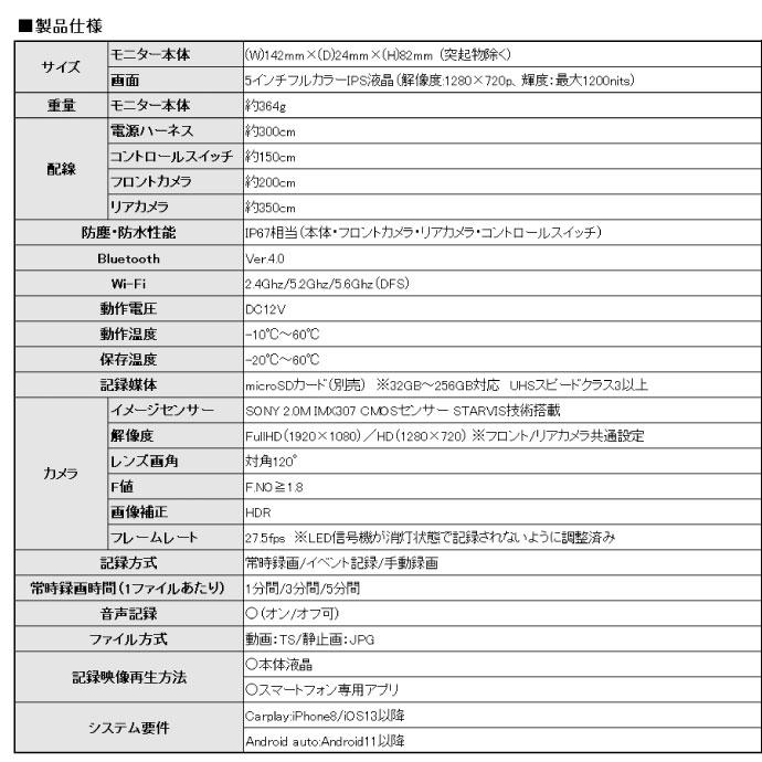 5inch スマートモニター バイク用モニター スマホと接続 M2S-MAX スマホをかばんに入れたままでアプリなど使える max447 | ブランド登録なし | 16