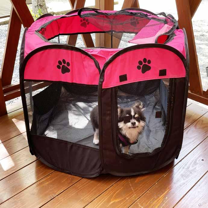 ペット用サークルとバッグ Amazon | KIRATAKU ペットサークル 中大型犬用 スチール製 犬 ケージ
