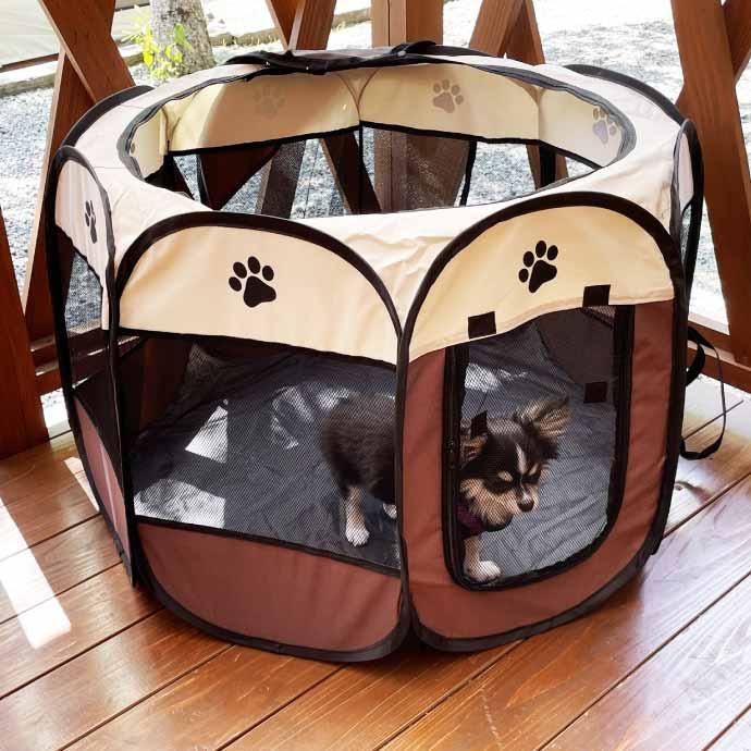 ペットサークル 折りたたみ式 80×80×55cm 超小型犬〜中型犬 ケージ