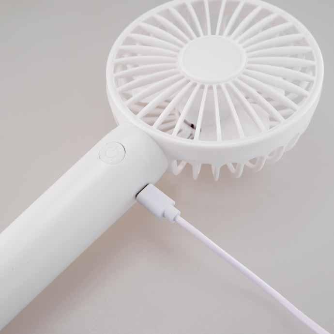ハンディファン コンパクト 携帯扇風機 卓上 充電　推し活　通勤 ホワイト 楽天市場】ウィンジー USB充電式ミニターボファン /【コンパクト