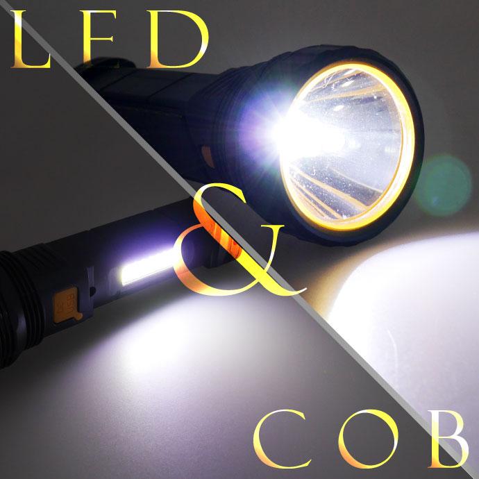 USB充電式 ソーラー充電 LEDハンディライト 懐中電灯 ワーク USB充電式 ソーラー充電 LEDハンディライト 懐中電灯 ワーク