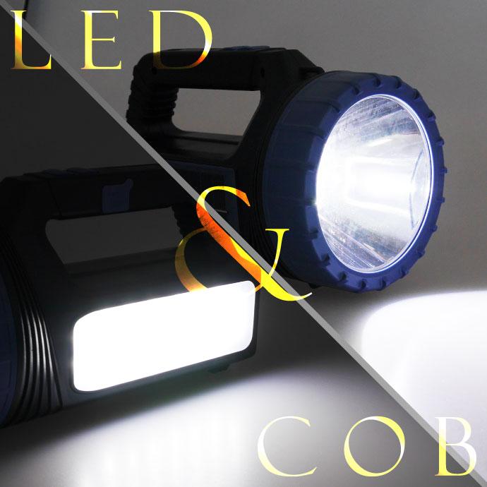 USB充電式 ソーラー充電 LEDハンディライト BIG 懐中電灯 ワークライト