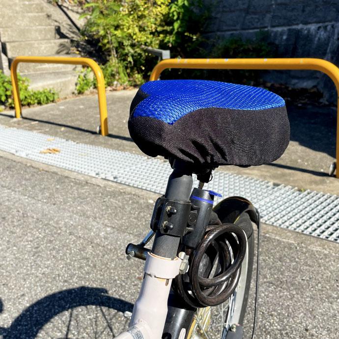 自転車サドルカバー クッション メッシュ素材 通気性抜群 ママチャリ