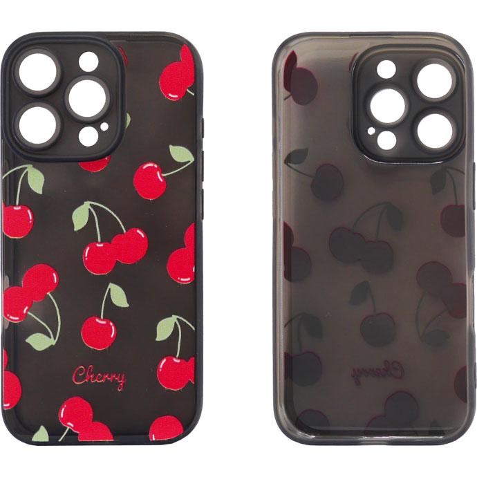 iPhone16 Plus Pro ProMax ケース チェリー クリア TPU ソフト 耐衝撃