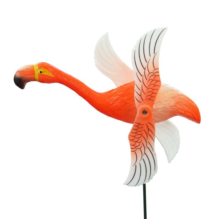 フラミンゴ ピンウィール ガーデン ステイク (オレンジ) 鳥 プランター 観葉植物 風車 ガーデニング ピック（Yahoo!・Foothill Gardens）