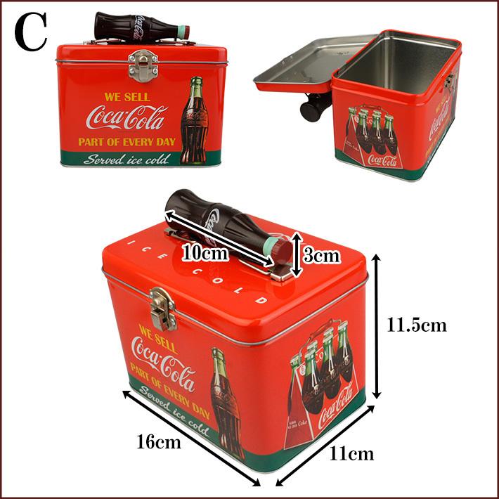 Coca Cola コカコーラ ブリキケース Coca-Cola Tin Case Handle 小物 
