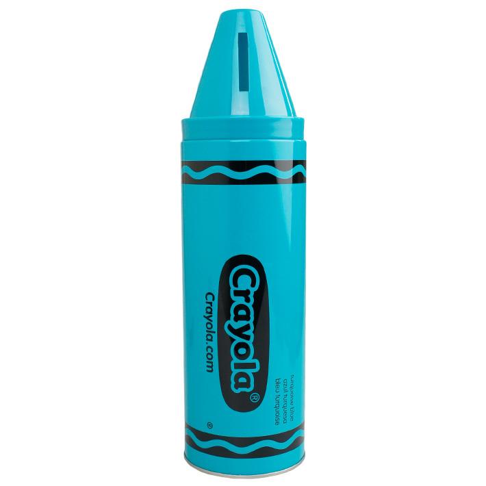 クレヨラ バンク (ブルー) CRAYOLA Crayon Tin Bank クレヨン型 貯金箱 