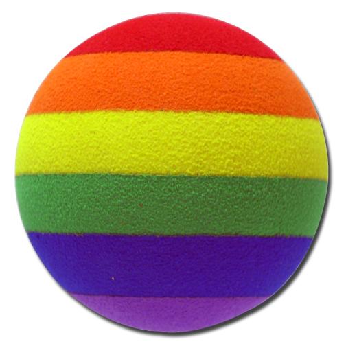 レインボー 9mm 穴 アンテナボール アンテナトッパー 車 目印 飾り カスタム USA 虹 rainbow 七色 カラフル アメ車 グッズ 定形外 abot0018big