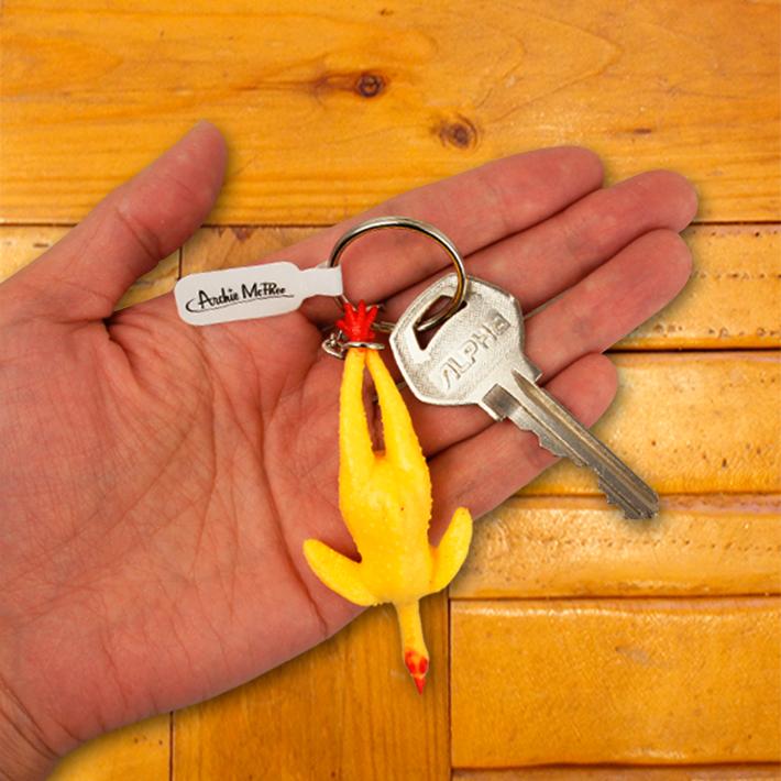 ラバー チキン キーリング Rubber Chiken Keyring 鳥 鶏 おもちゃ