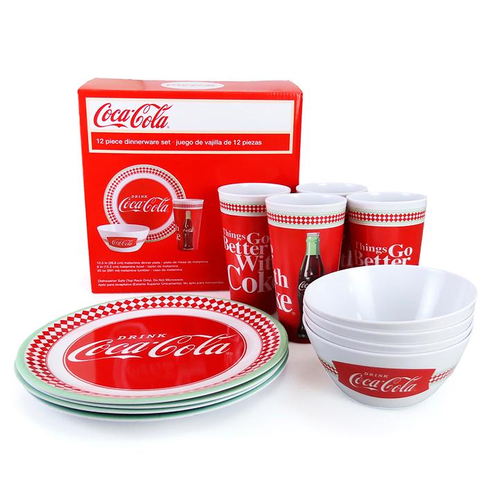 Coca Cola コカコーラ ディナー ウェア セット 12ピース 4人分 Coca Cola コカコーラ ディナー ウェア セット 12ピース 4人分