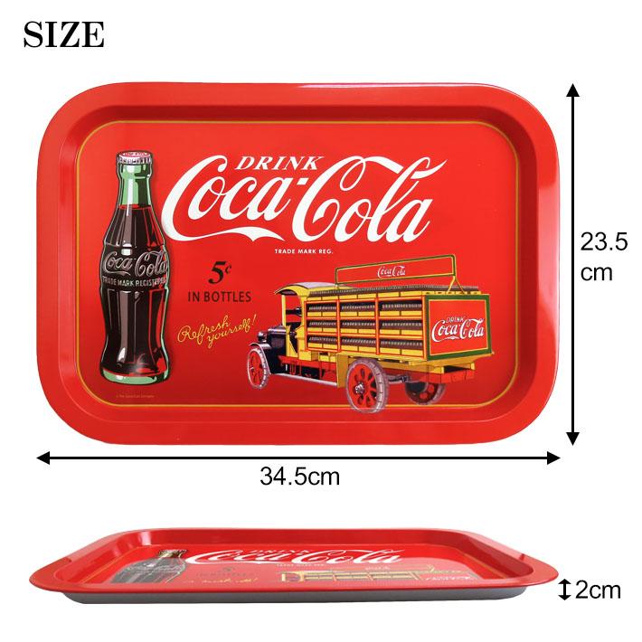 コカコーラ レクタングル トレー Coca-Cola グッズ 角型トレー お盆 四角 配膳 キッチン トレイ 小物 インテリア コーラ 2023｜abspec｜02