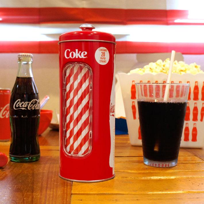 コカ・コーラ ボトル ストロー キャニスター　コーラ ストローケース ダイニング パーティー アウトドア キャンプ | Coca Cola | 04