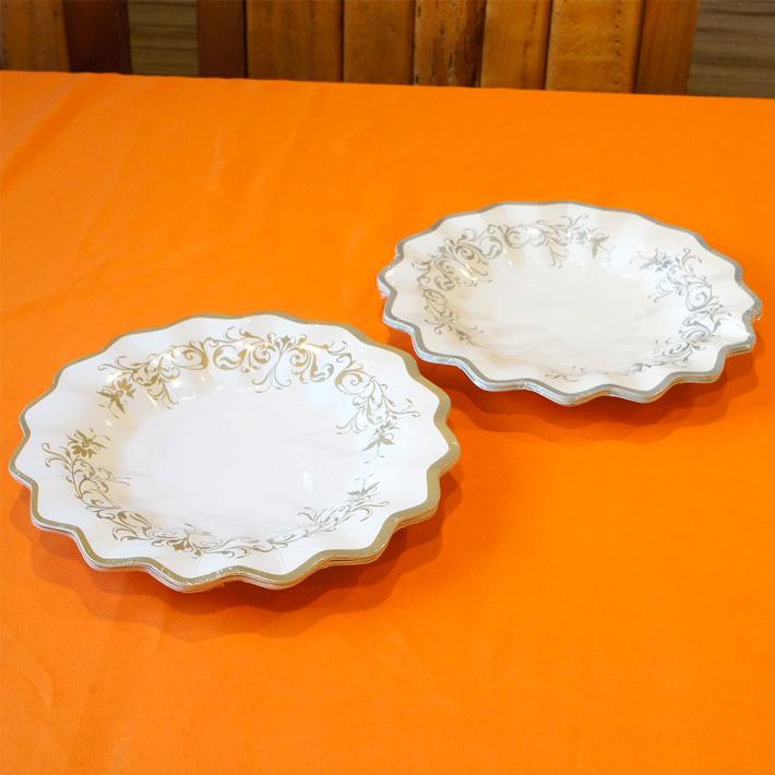 クラシック柄 ペーパー プレート M ゴールド 紙皿 使い捨て 高級感 エレガント おしゃれ 誕生日 女子会 パーティー アラベスク Frm Classic P M G Foothill Gardens 通販 Pink Caratwdf シルバープラスチックプレート 1枚 使い捨てプラスチックプレート シルバーリム