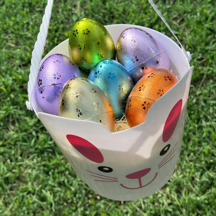 メタリック イースターエッグ 6個セット (メタル) 全2種 キラキラ