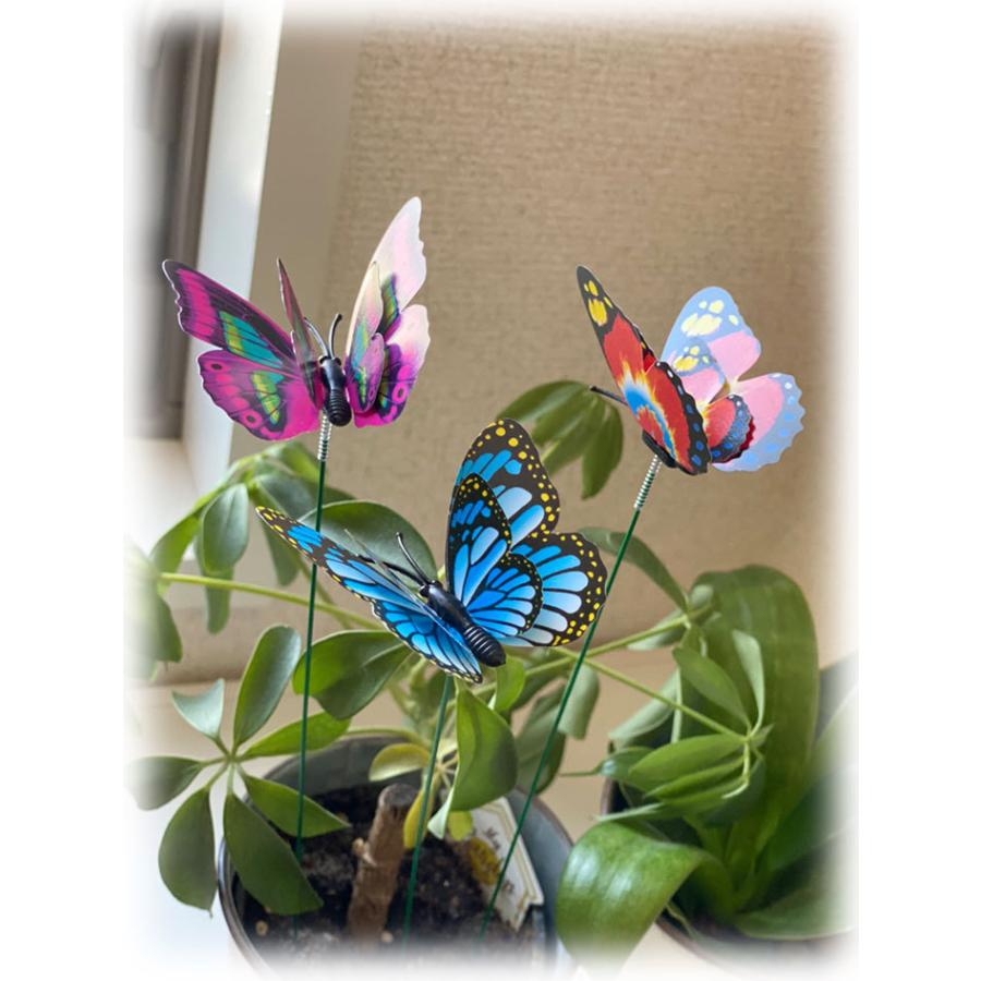 バタフライ ステイク 5本セット Butterfly Stakes ガーデンピック プランター 蝶 ちょうちょ 庭 観葉植物 飾り装飾 インテリア｜abspec｜04
