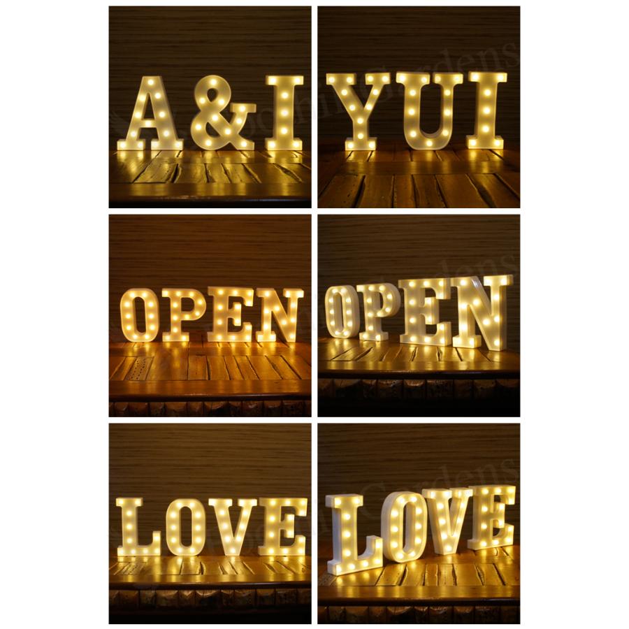 マーキーサイン シンボル LED ライト ランプ 記号 図形 文字 電池式