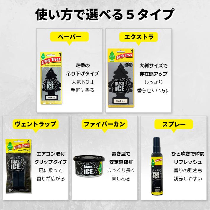 セット品 リトルツリー ブラックアイス 全タイプ体験セット 5種9点セット 芳香剤 エアフレッシュナー Little Trees | Little Trees | 03